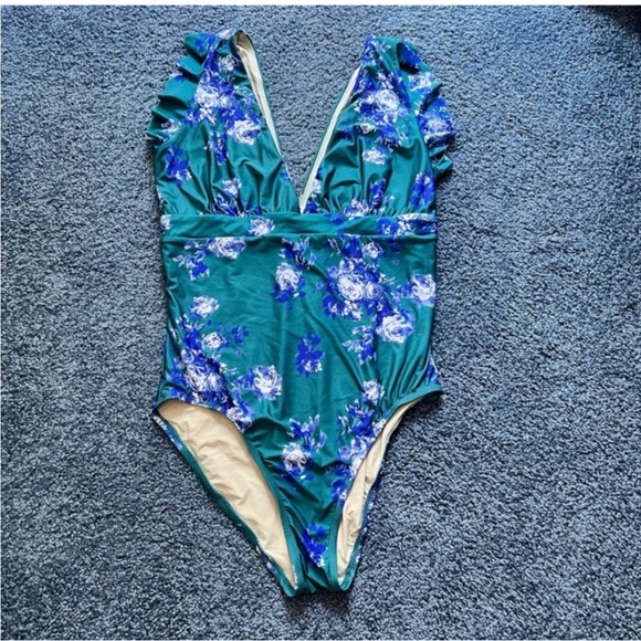 ModCloth High Dive Lagoon Living One Piece Swimsuit - Picture 4 of 9